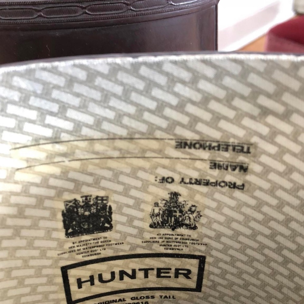 Hunter Rainboots, eggplant color (used) — Size 8. - Picture 3 of 4